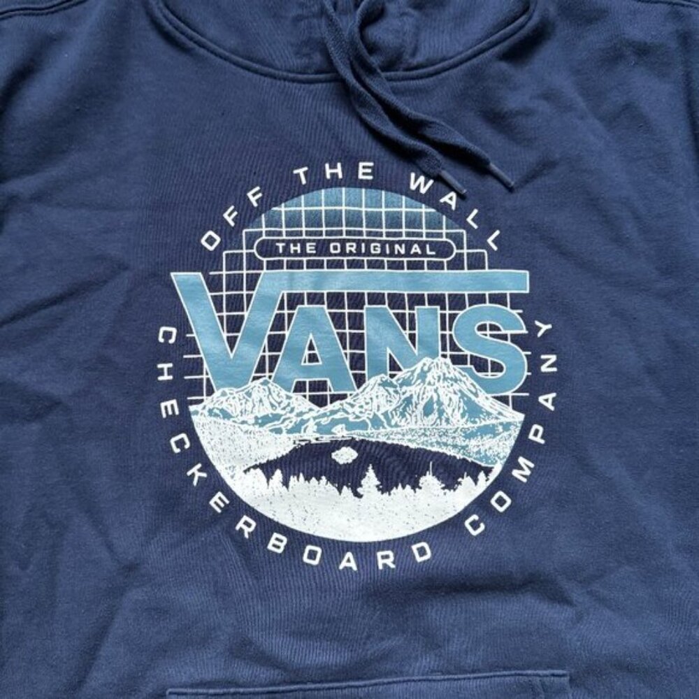 Vans Men's Mountain Grid Hoodie - Navy - Picture 3 of 6